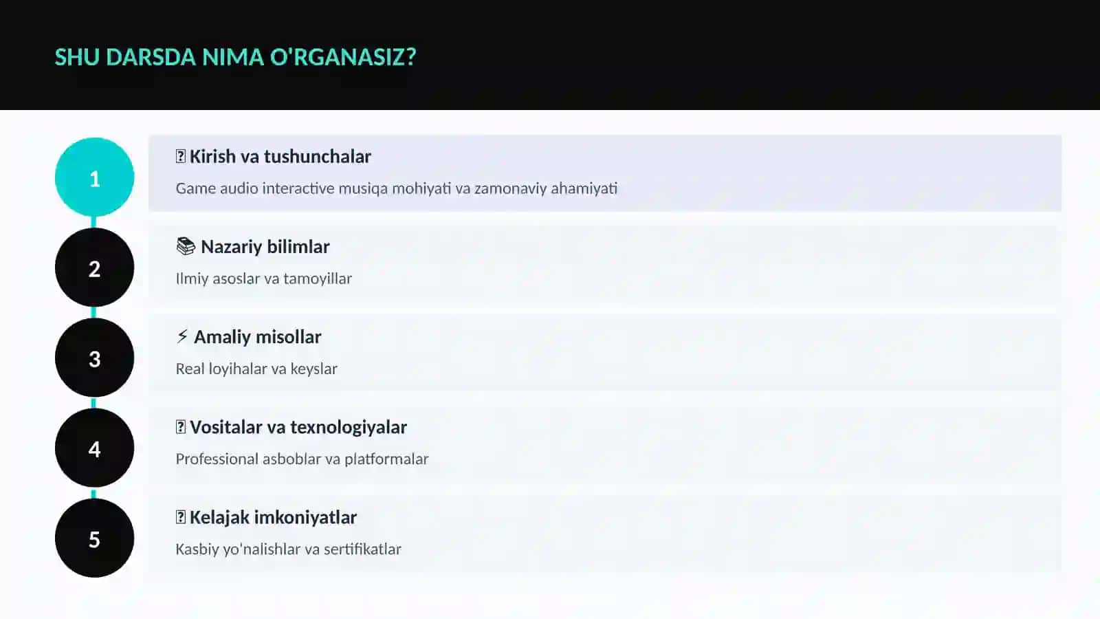 Game audio interactive musiqa 4