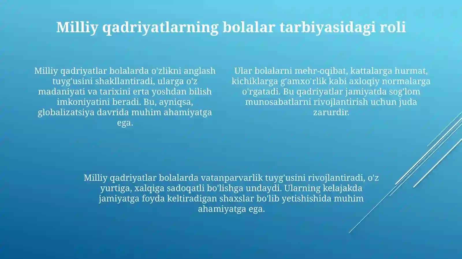 Oilada farzandlarni ma’naviy va axloqiy tarbiyalashda milliy qadriyatlar 4