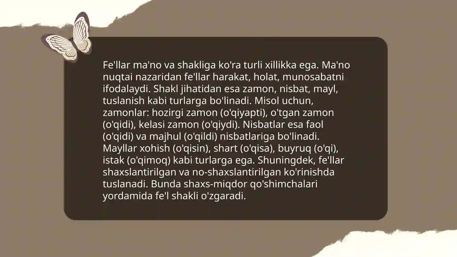 Otlar shakl va ma'no turlari 4