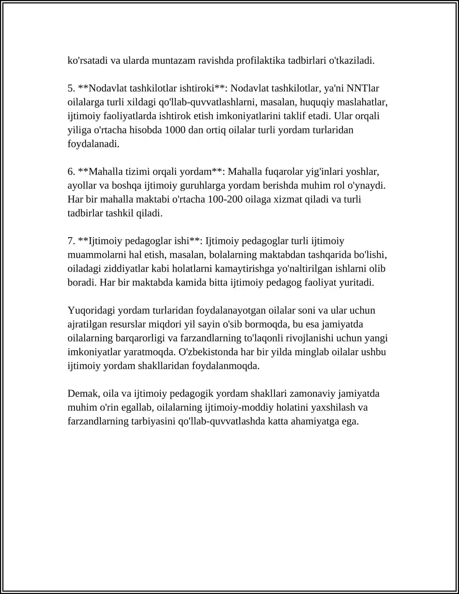 Oila va Ijtimoiy Pedagogik Yordam Shakllari 4