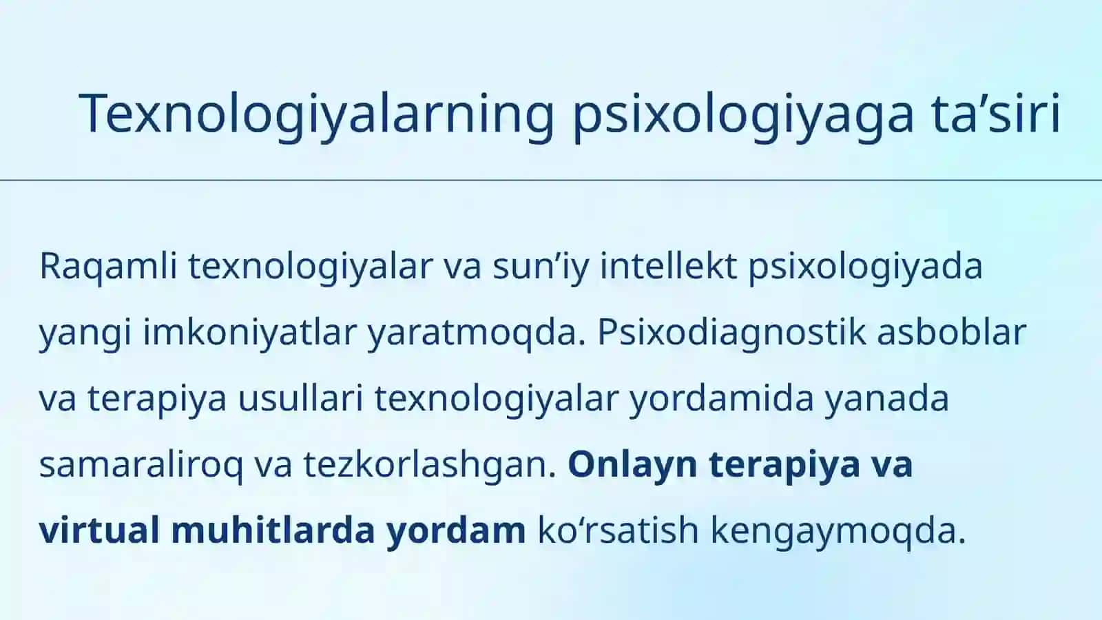 Psixologiyaning zamonaviy tendensiyalari 4