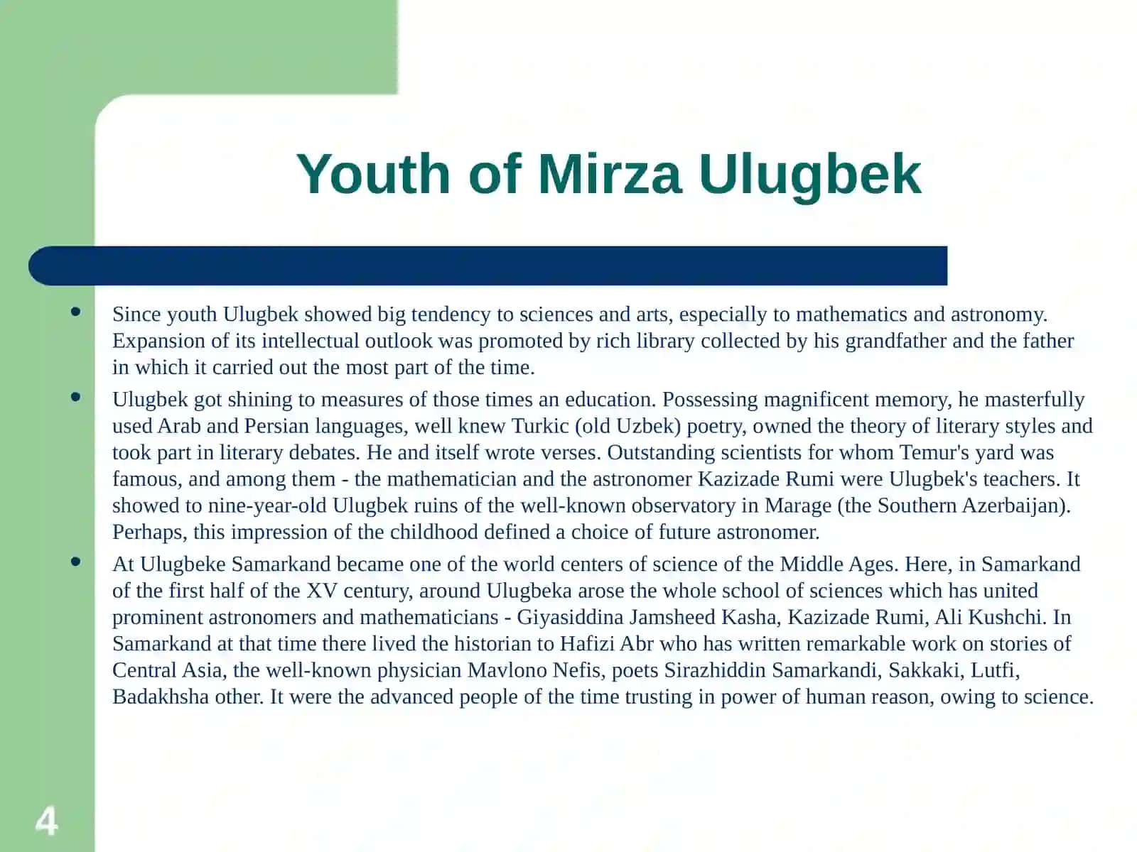 Mirza Ulugbek 4