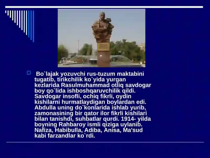 Abdulla Qodiriyning Hayot va ijod yo`li 4