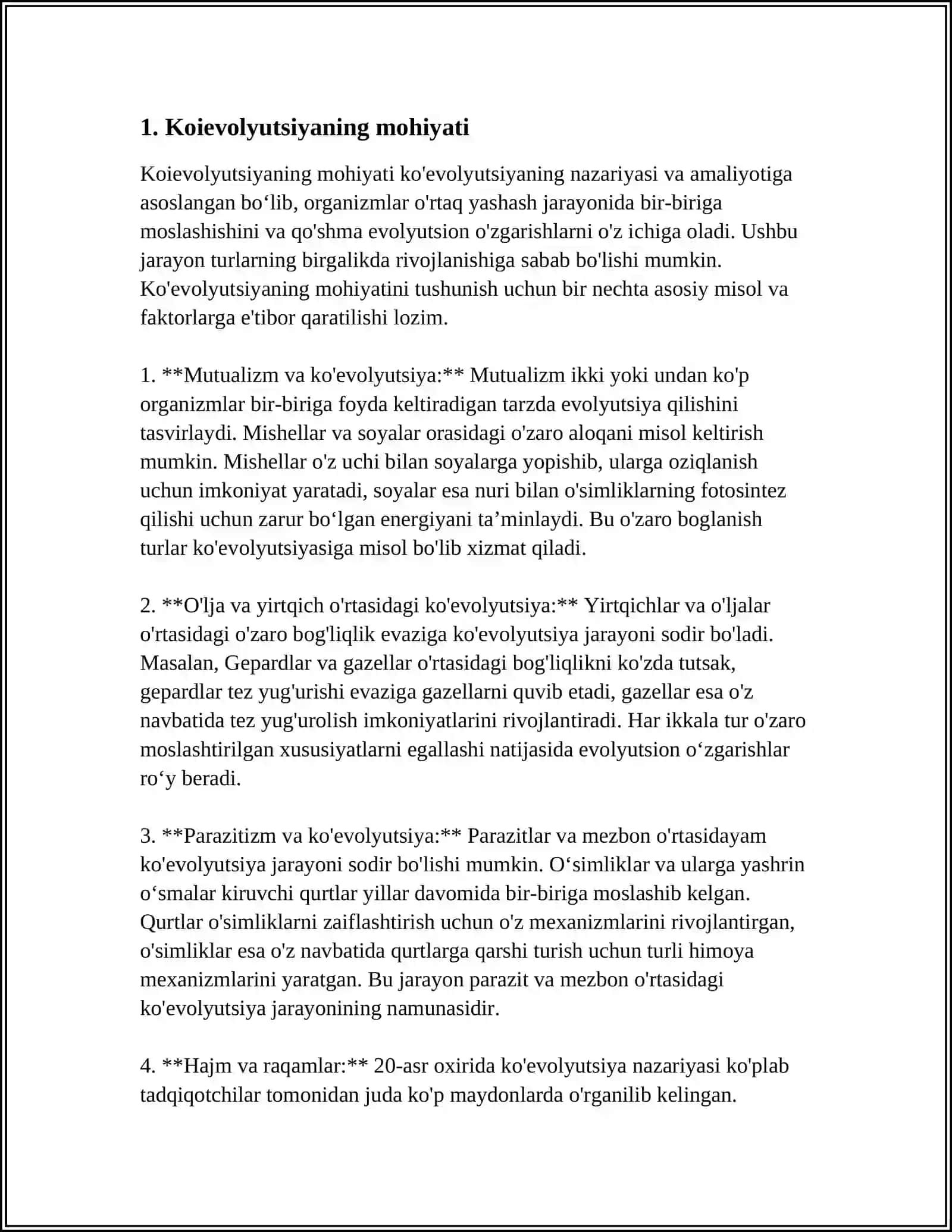 KOEVOLYUTSIYA VA ENVIRONMENTALISM DIALEKTIKASI 4