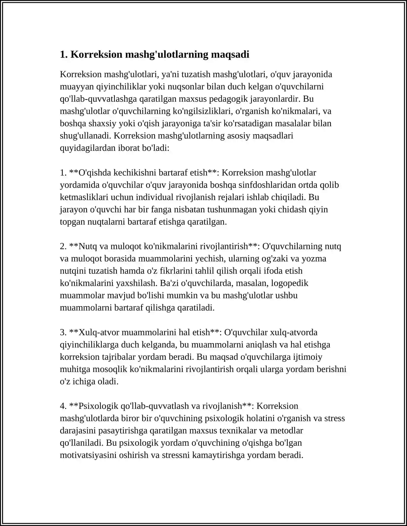 KORREKSION MASHGʻULOTLARINI OʻTKAZISHNING MAQSADI VA METODIKASI 4