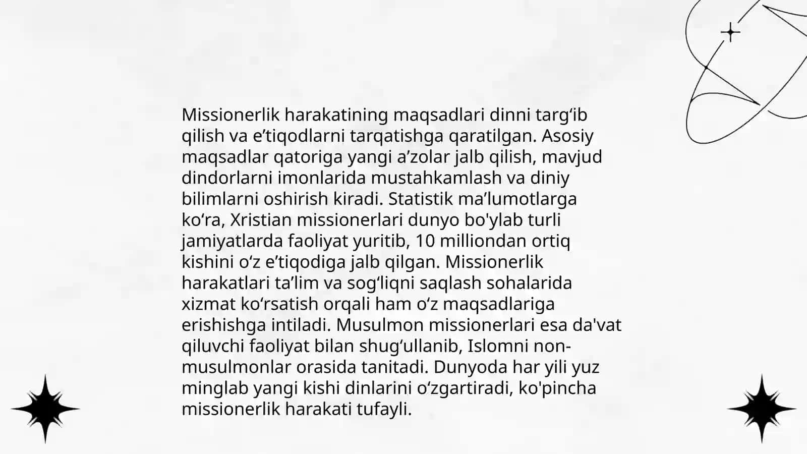 Missionerlik harakatining kelib chiqishi va uning hozirgi barqarorlikka xavfi 4