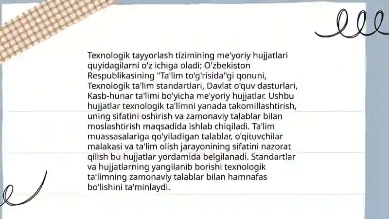Ishlab chiqarishni texnologik tayyorlashning yagona tizim atandartlari 4