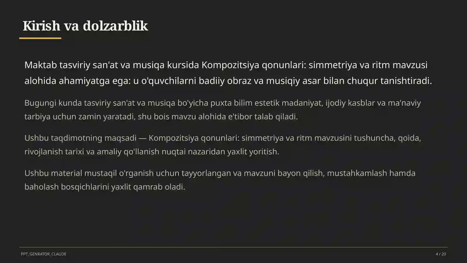Kompozitsiya qonunlari: simmetriya va ritm (7-sinf) 4