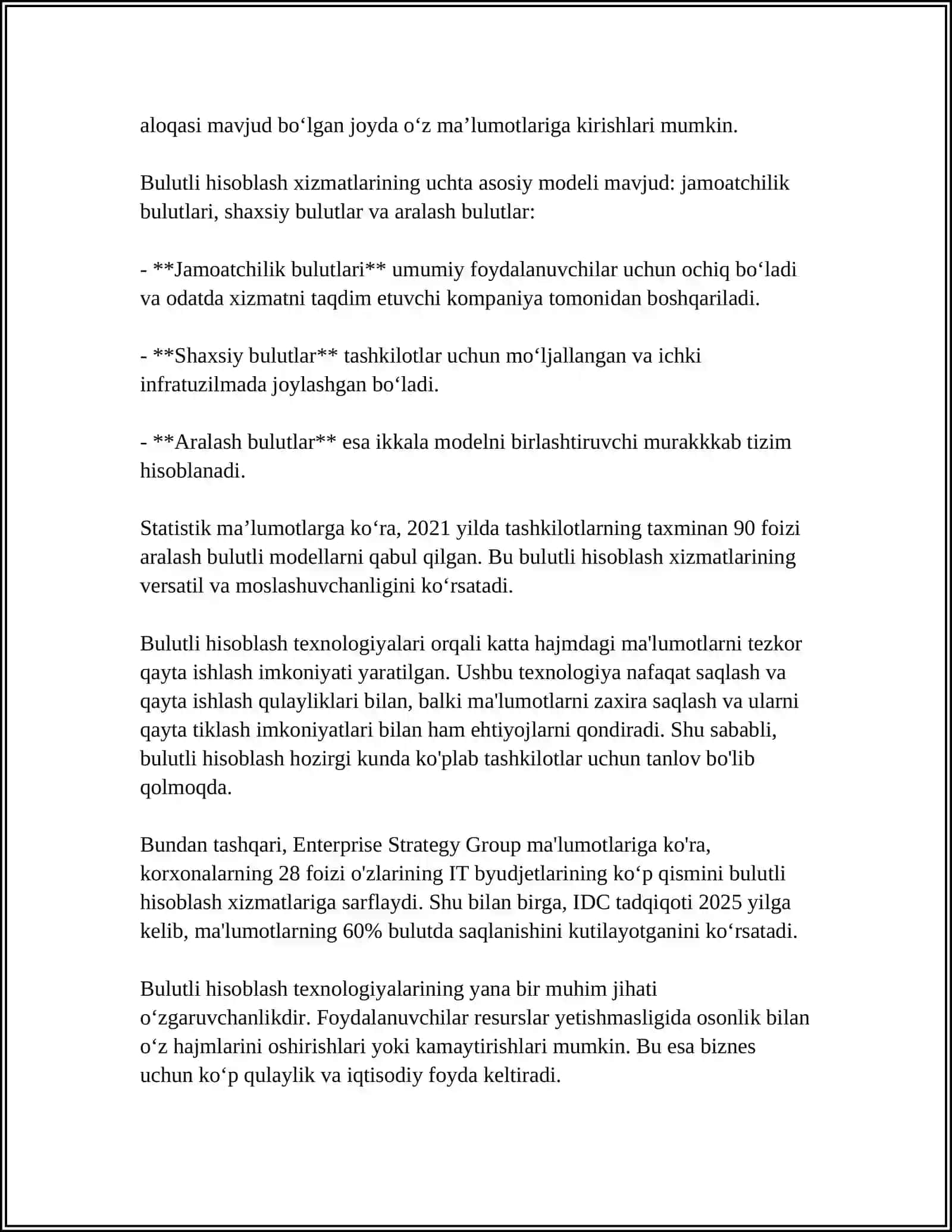 Bulutli hisoblash texnologiyalari 4