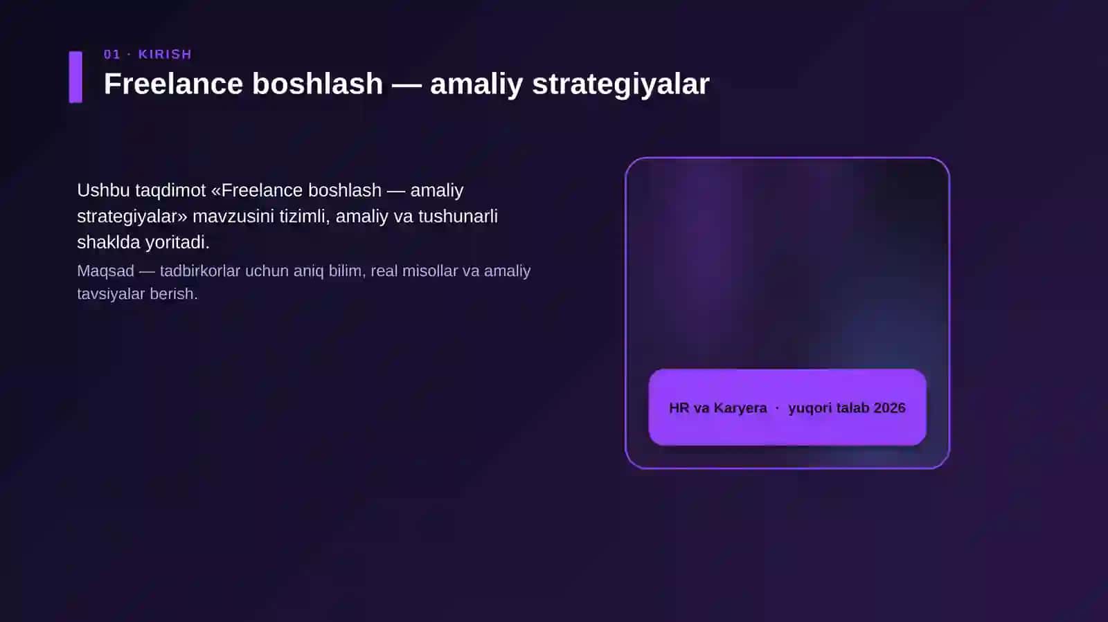 Freelance boshlash — amaliy strategiyalar 4