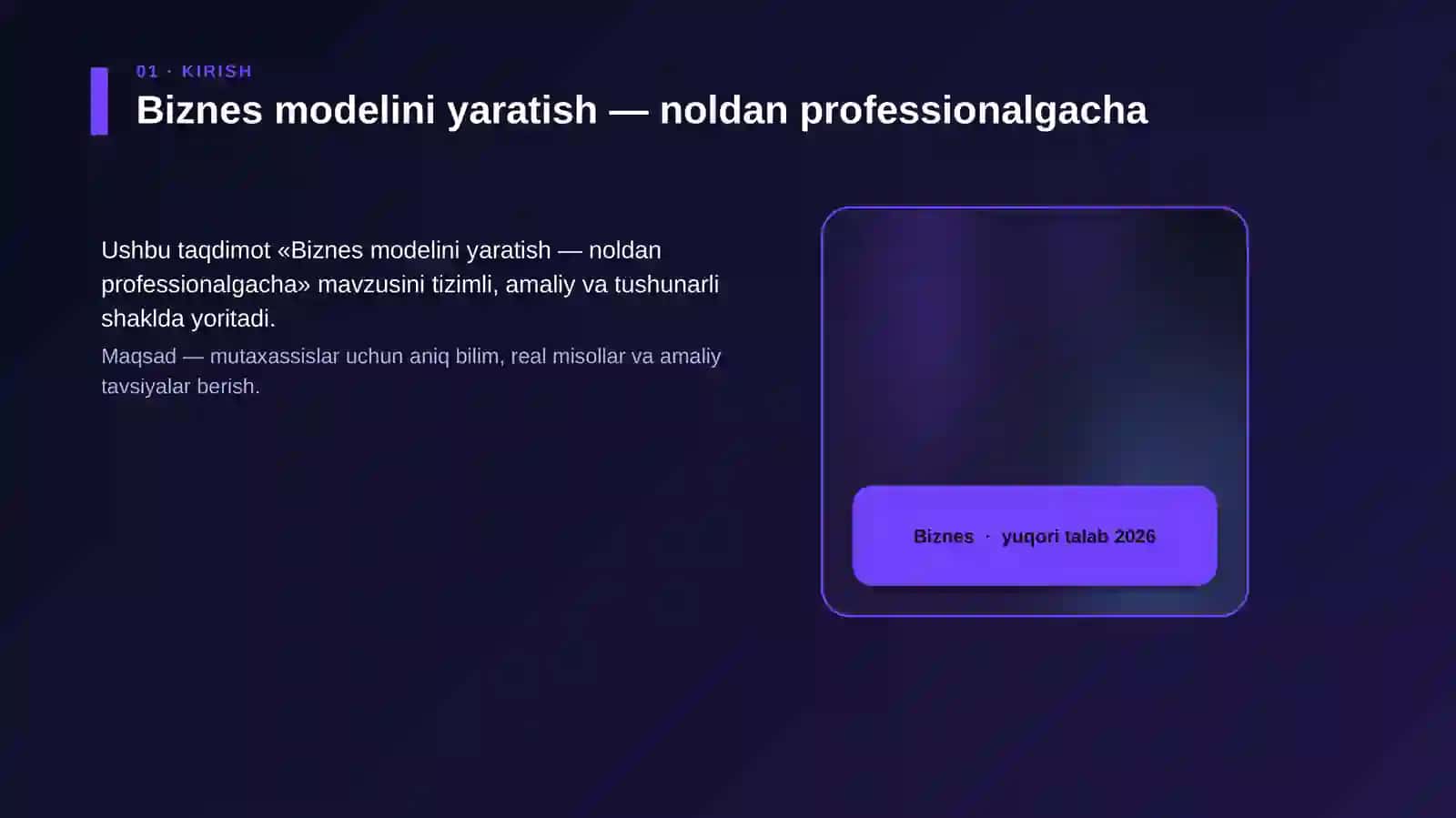 Biznes modelini yaratish — noldan professionalgacha 4