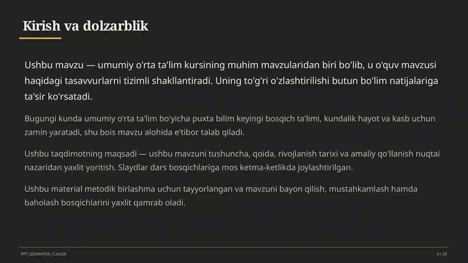 Spiral yondashuv: bilim va ko'nikmalarni sinfdan sinfga bosqichma-bosqich rivojlantirish 4