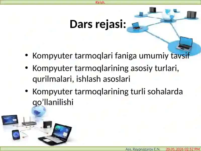 Kompyutertarmoqlari 1-Ma’ruza 4