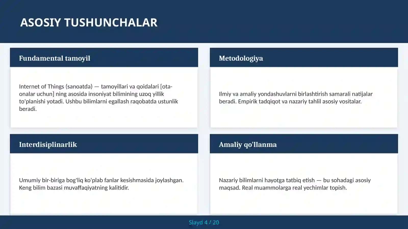 Internet of Things (SANOATDA) — TAMOYILLARI VA QOIDALARI [OTA-ONALAR UCHUN] 4