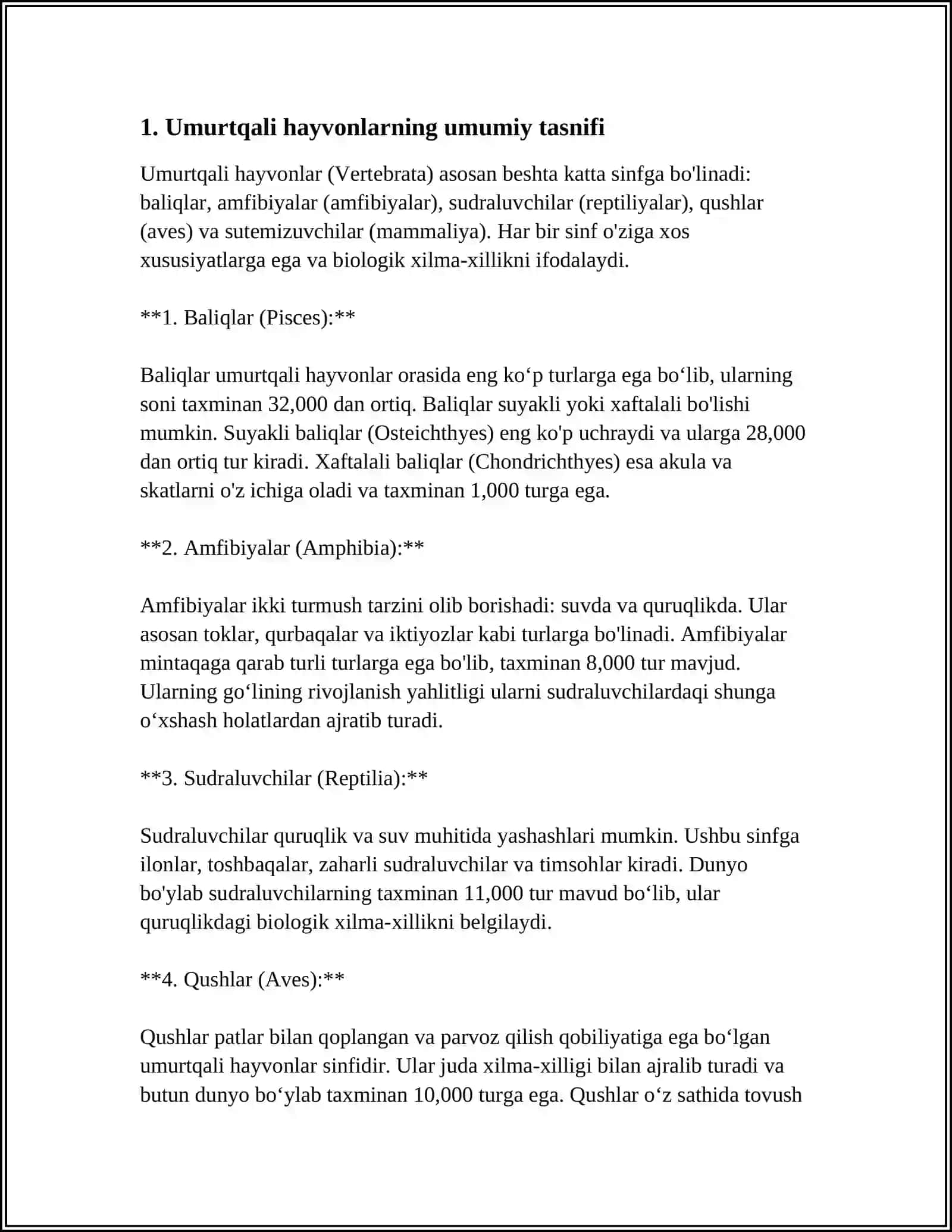 UMURTQALILAR KENJA TIPINING ZAMONAVIY TASNIFI, KELIB CHIQISHI VA EVOLYUTSIYASI 4