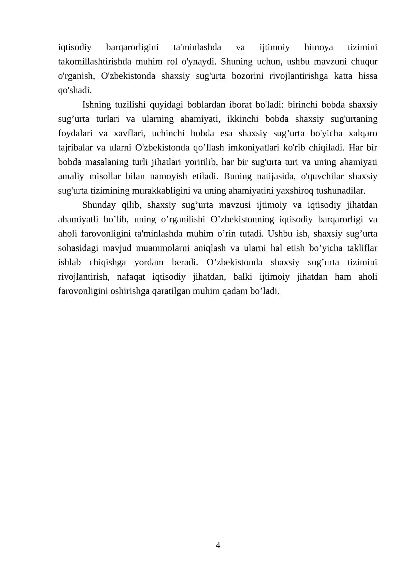 Shaxsiy Sug’urta 4