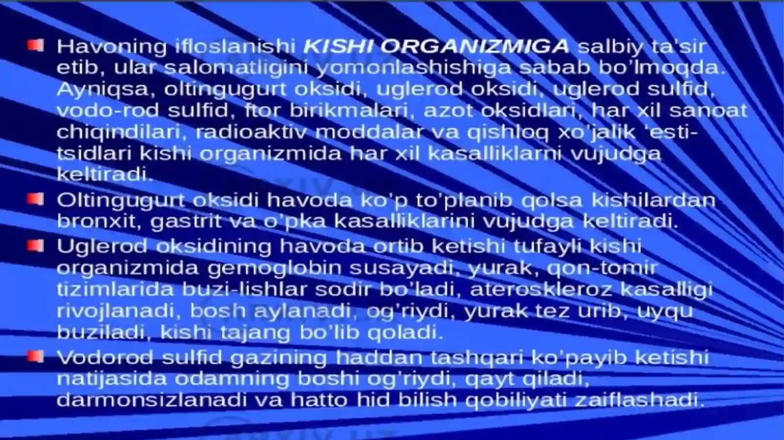 Suniy Ifloslanish 4