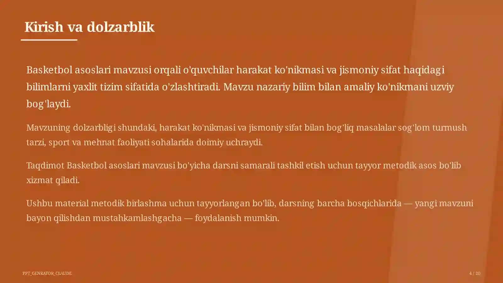 Basketbol asoslari (5-sinf) 4