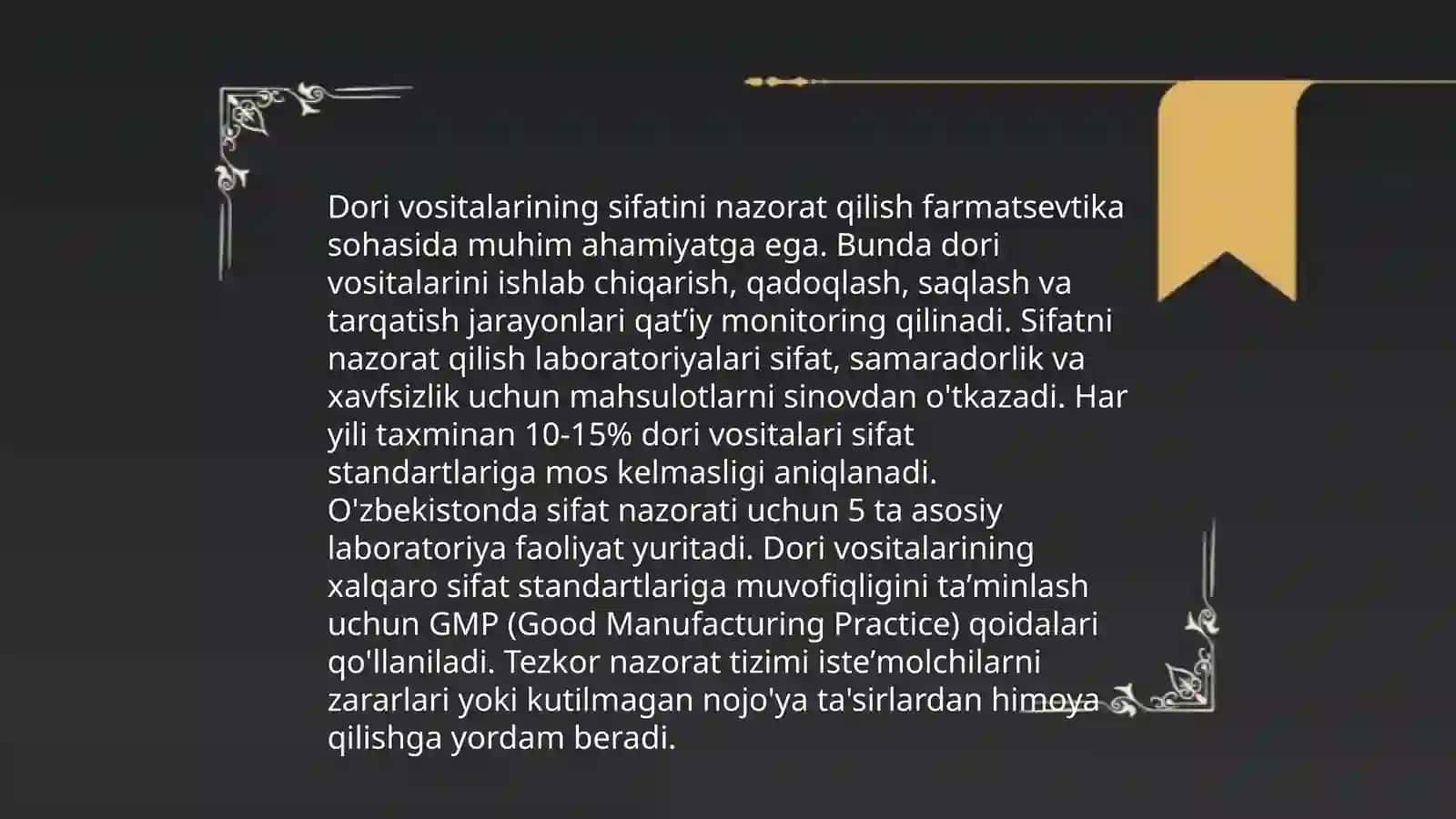 Yaxshi farmasevtika amaliyoti konsepsiyalari 4