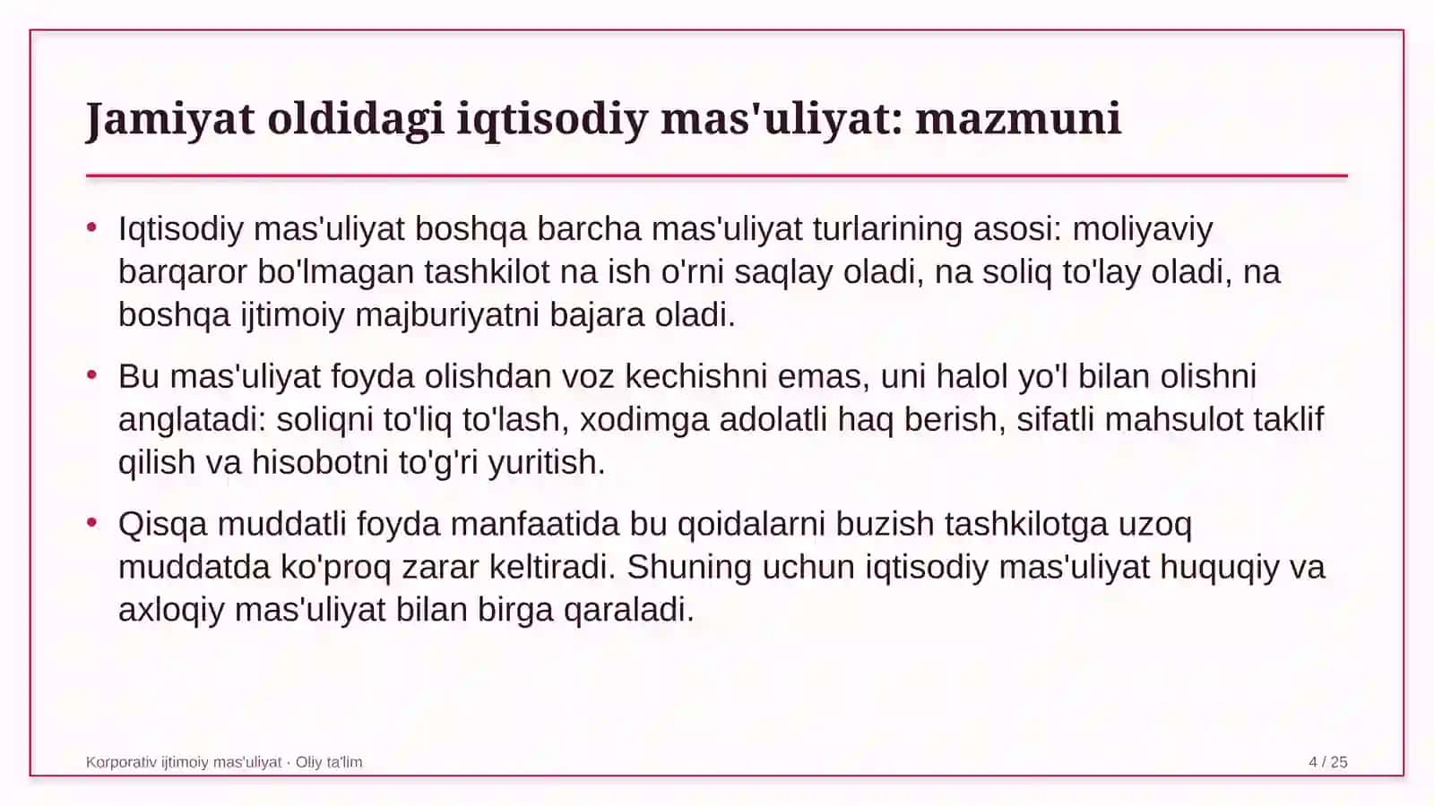 Faktoring kompaniyalarida jamiyat oldidagi iqtisodiy mas'uliyatni amalga oshirish 4