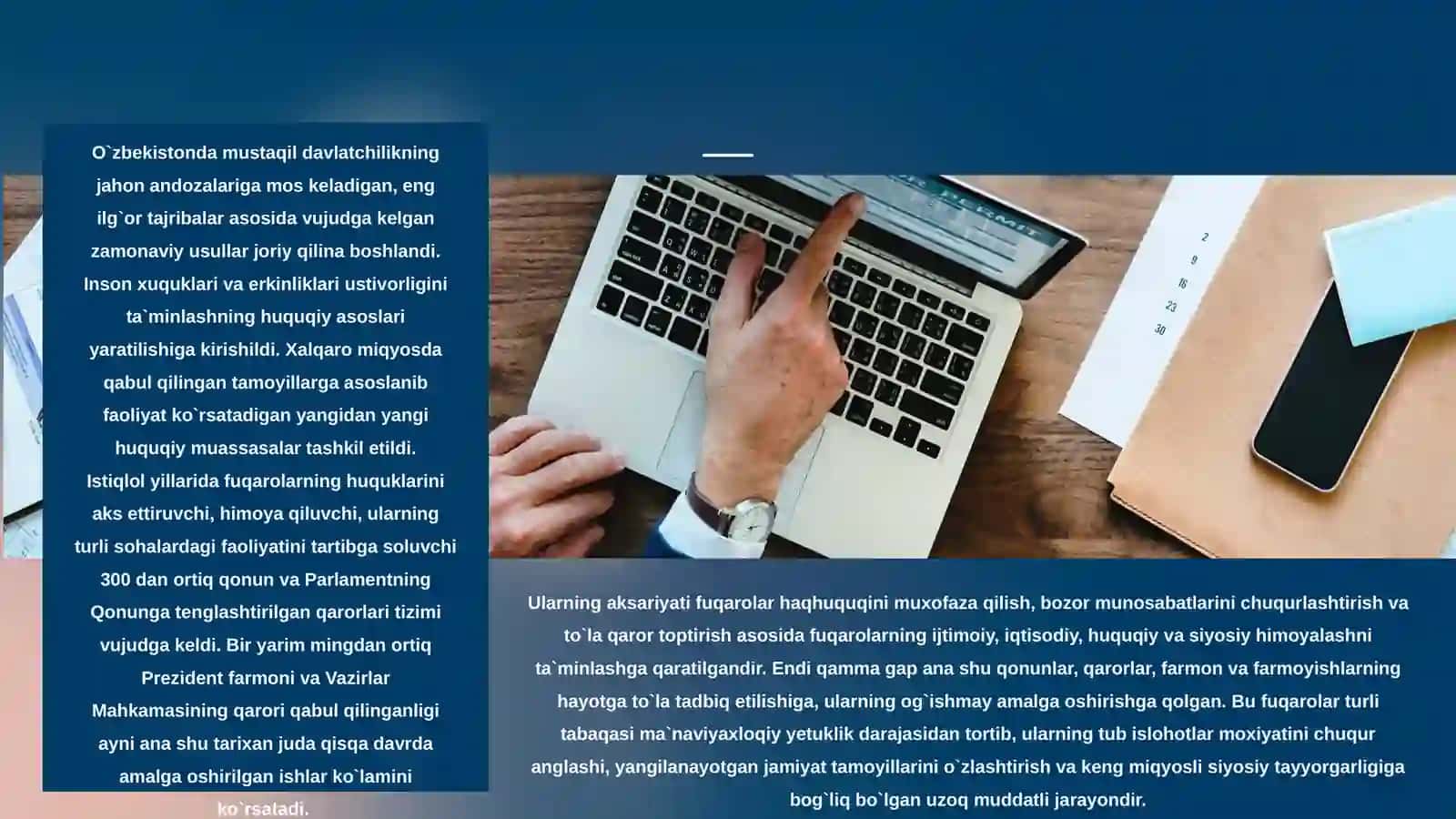 O`zbekistonda inson huquqlari va erkinliklari kafolatining yaratilishi 4