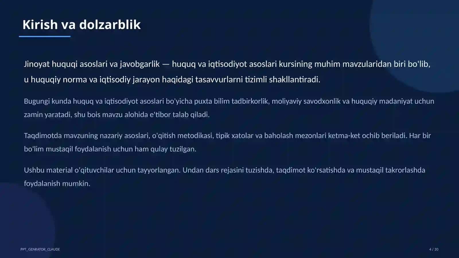 Jinoyat huquqi asoslari va javobgarlik (10-sinf) 4