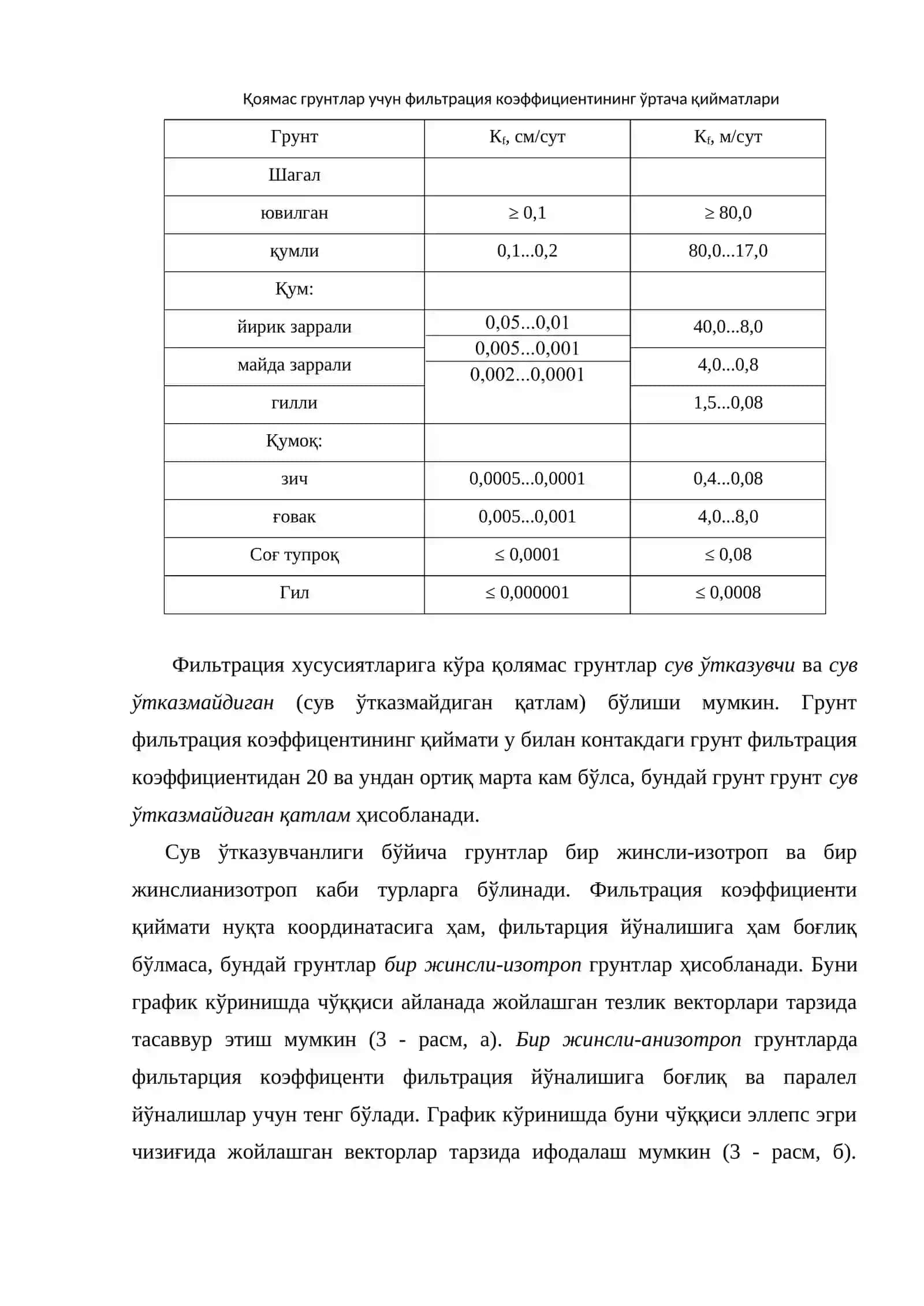 Фильтрация сувларини иншоотга, дарё ўзанига ва қирғоққа таъсири 4