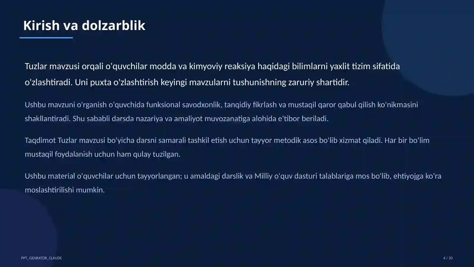 Tuzlar (8-sinf) 4