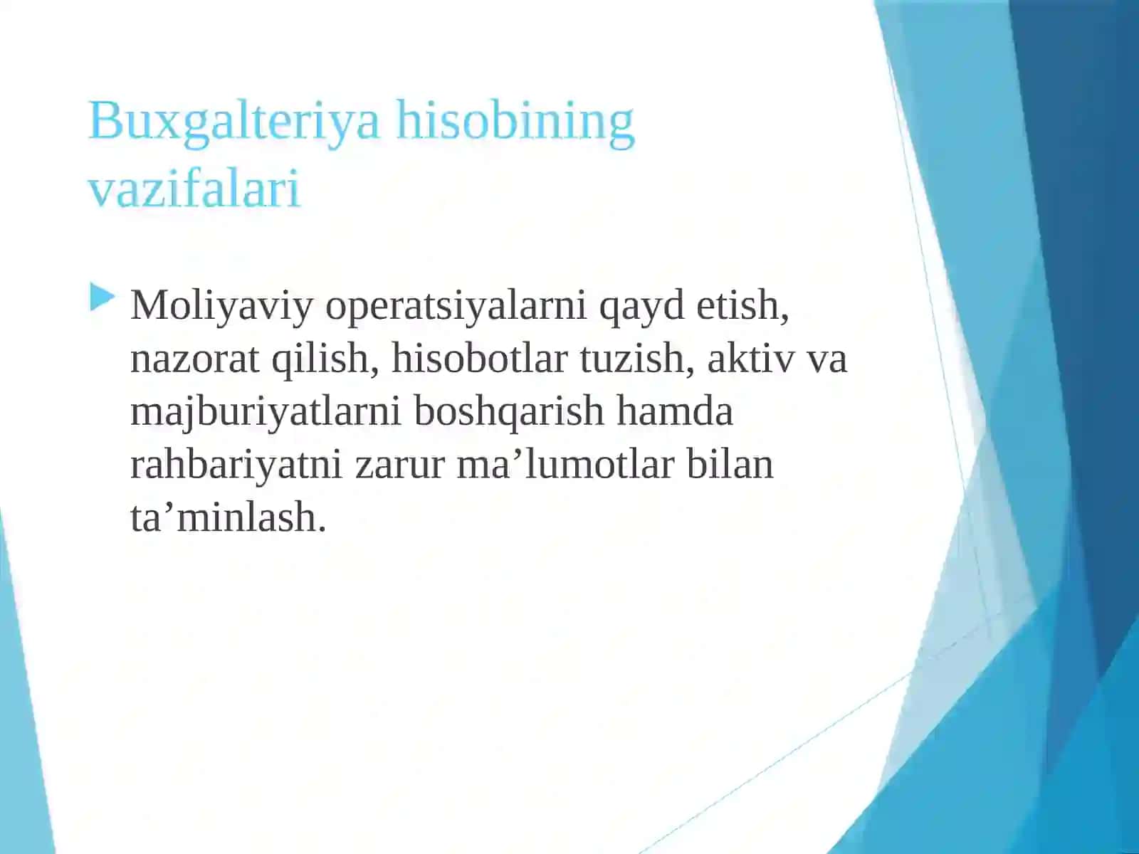 BANKLARDA BUXGALTERIYA HISOBINI TASHKIL QILISH 4