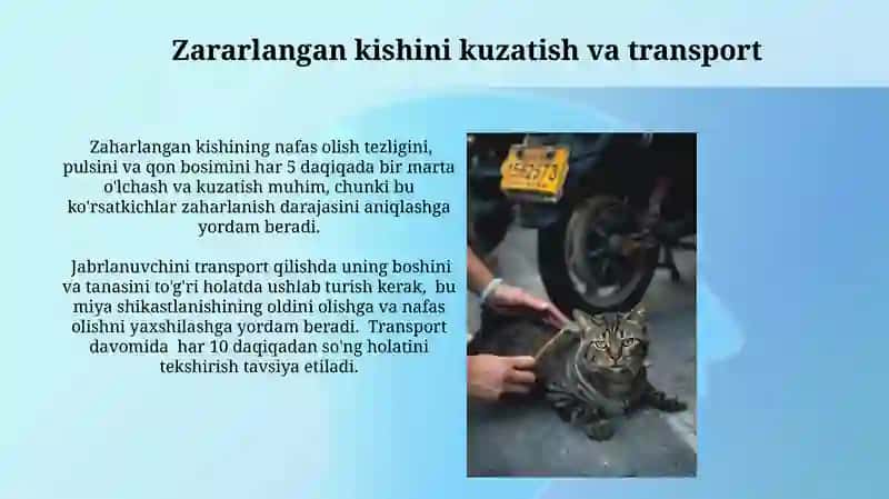 Zaharli hayvonlar chaqishiga Birinchi Yordam 4