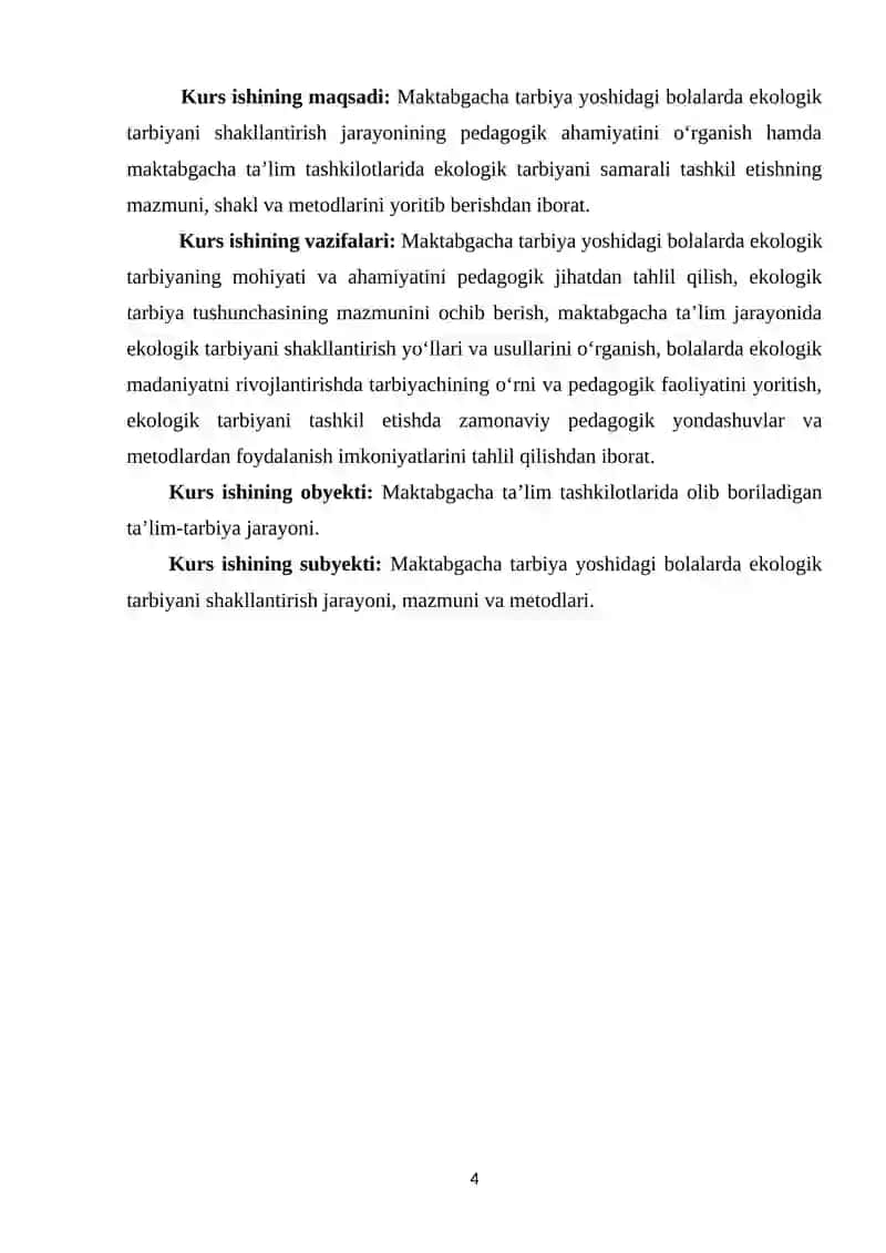 Maktabgacha tarbiya yoshidagi bolalarni ekalogik tarbiyasini shakillantirish 4