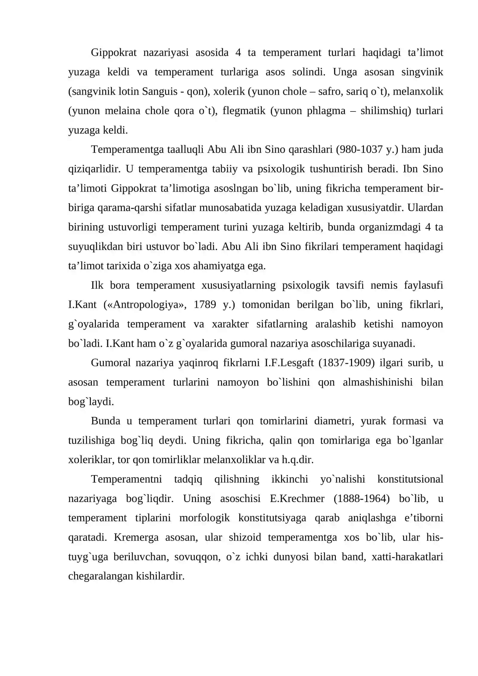 TEMPERAMENT VA ULARNING TURLARI 4