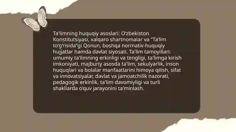 "Ta'lim to'g'risi"dagi Qonun: tuzilishi va umumiy mohiyati 4