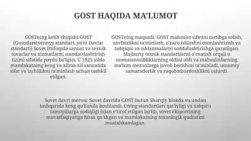 GOST Standart 4
