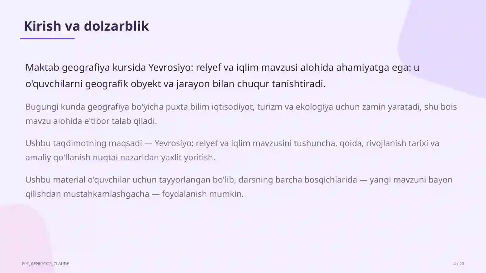 Yevrosiyo: relyef va iqlim (7-sinf) 4