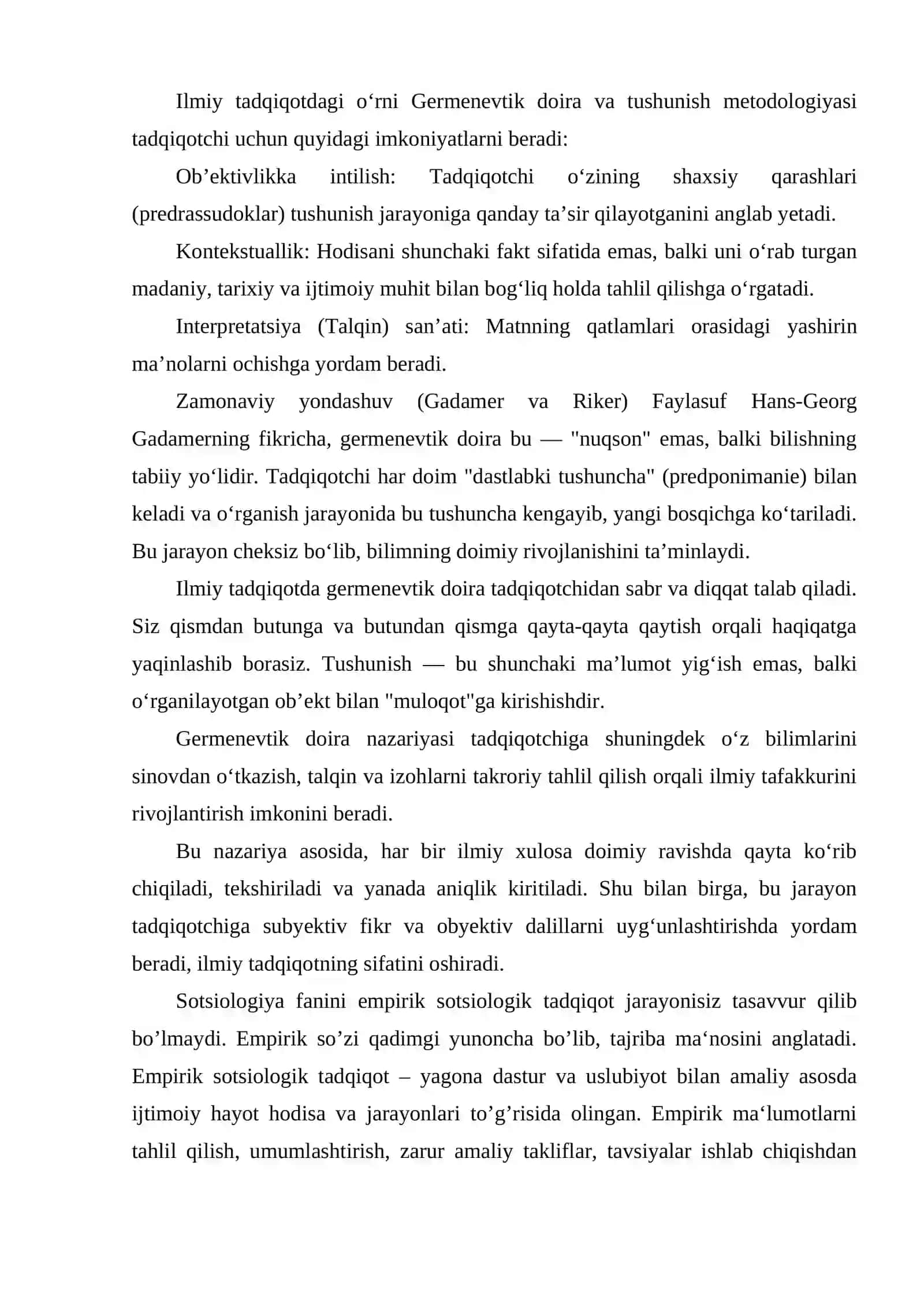 GERMENVTIK DOIRA. TUSHUNUSHNI VA TUSHUNTIRISHNING ILMIY TADQIQOTDAGI TUTGAN O‘RNI. 4