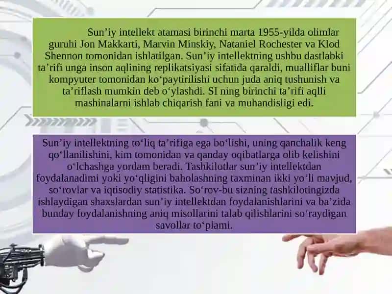 SUN'IY INTELEKTIZIMLARI KURS ISHI 4