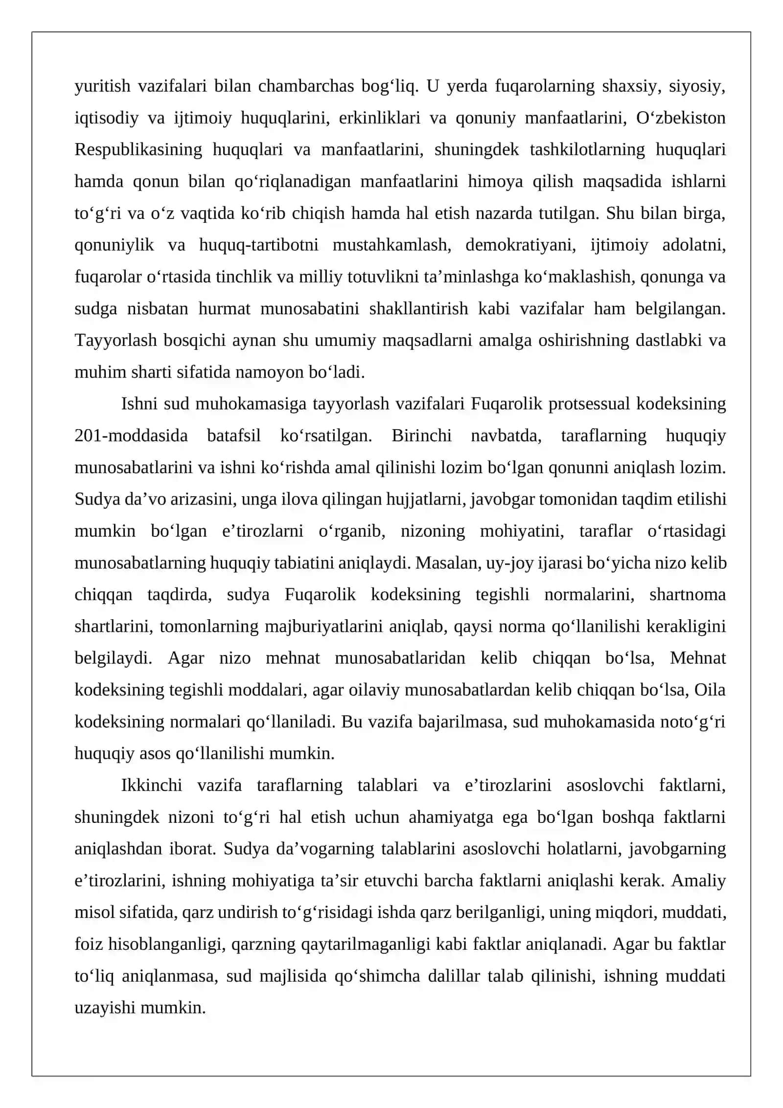 Fuqarolik ishini sudda ko‘rishga tayyorlash 4