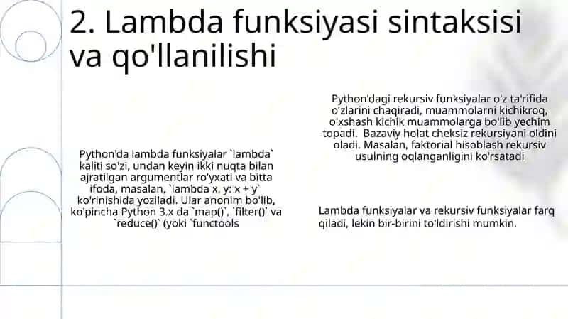 Lambda funksiyalar 4