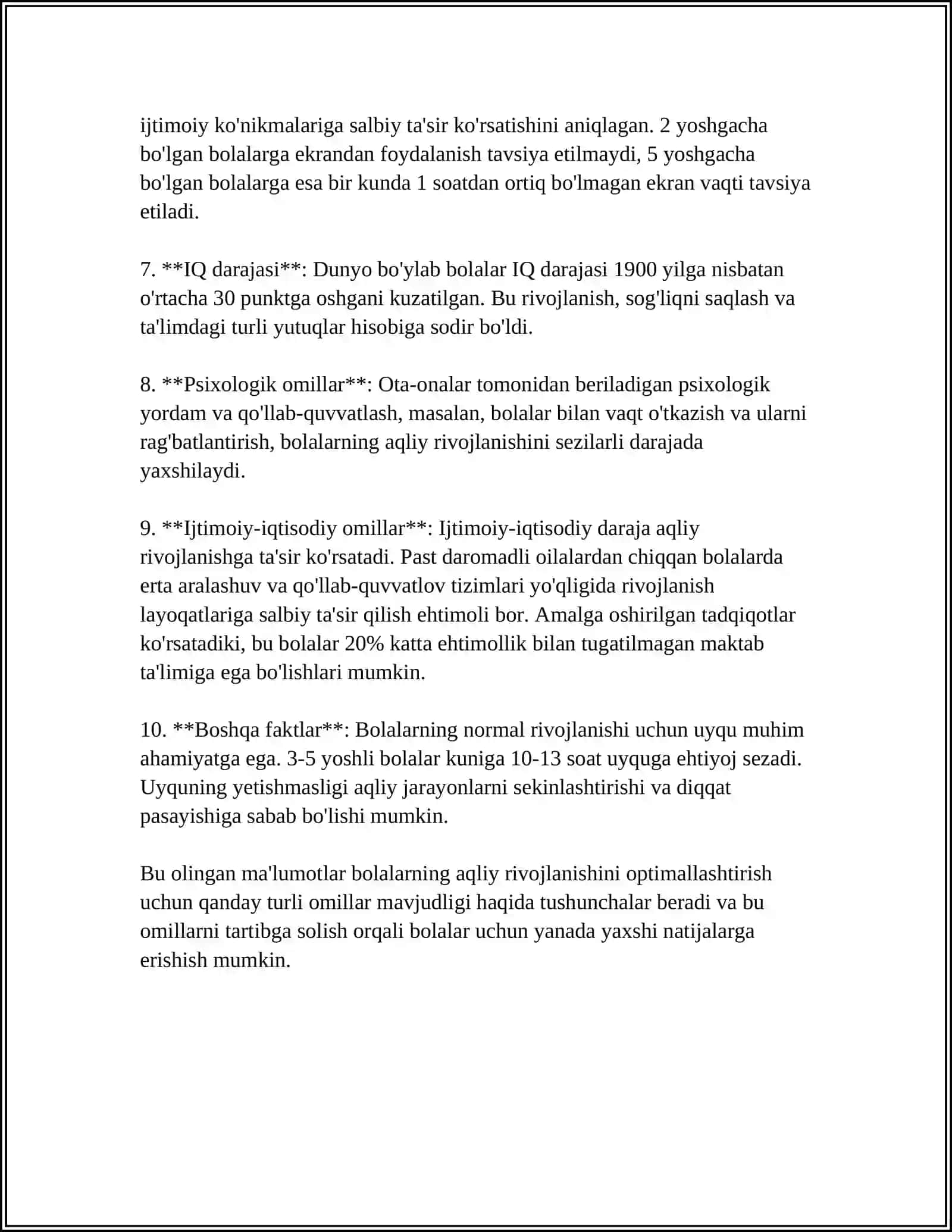 MUSTAQIL ISH Mavzu: ÒQUVCHILARNING AQLIY TARBIYASI 4