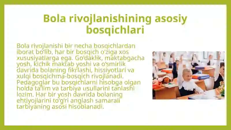 Bola rivojlanishi va axloqiy tadqiqotlar mulohazalari 4