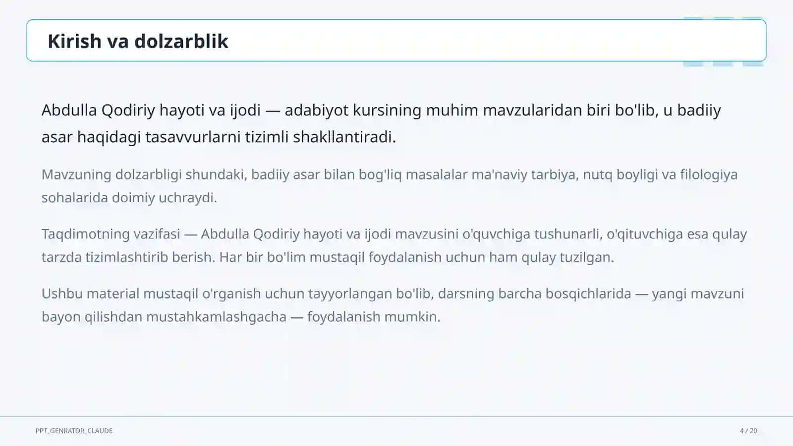 Abdulla Qodiriy hayoti va ijodi (7-sinf) 4
