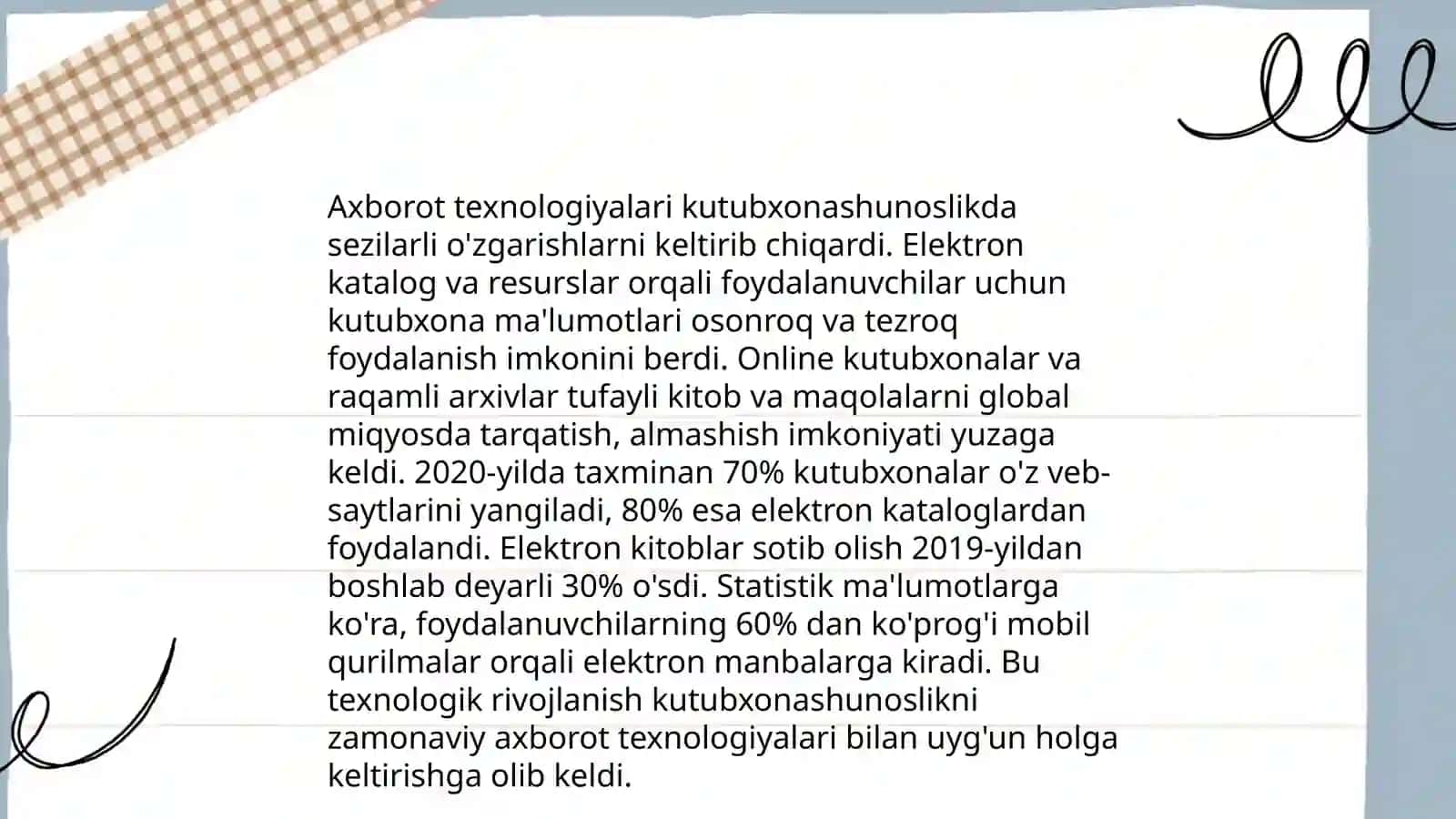 Kutubxonashunoslikka oid tadqiqotlarni tashkil etish 4