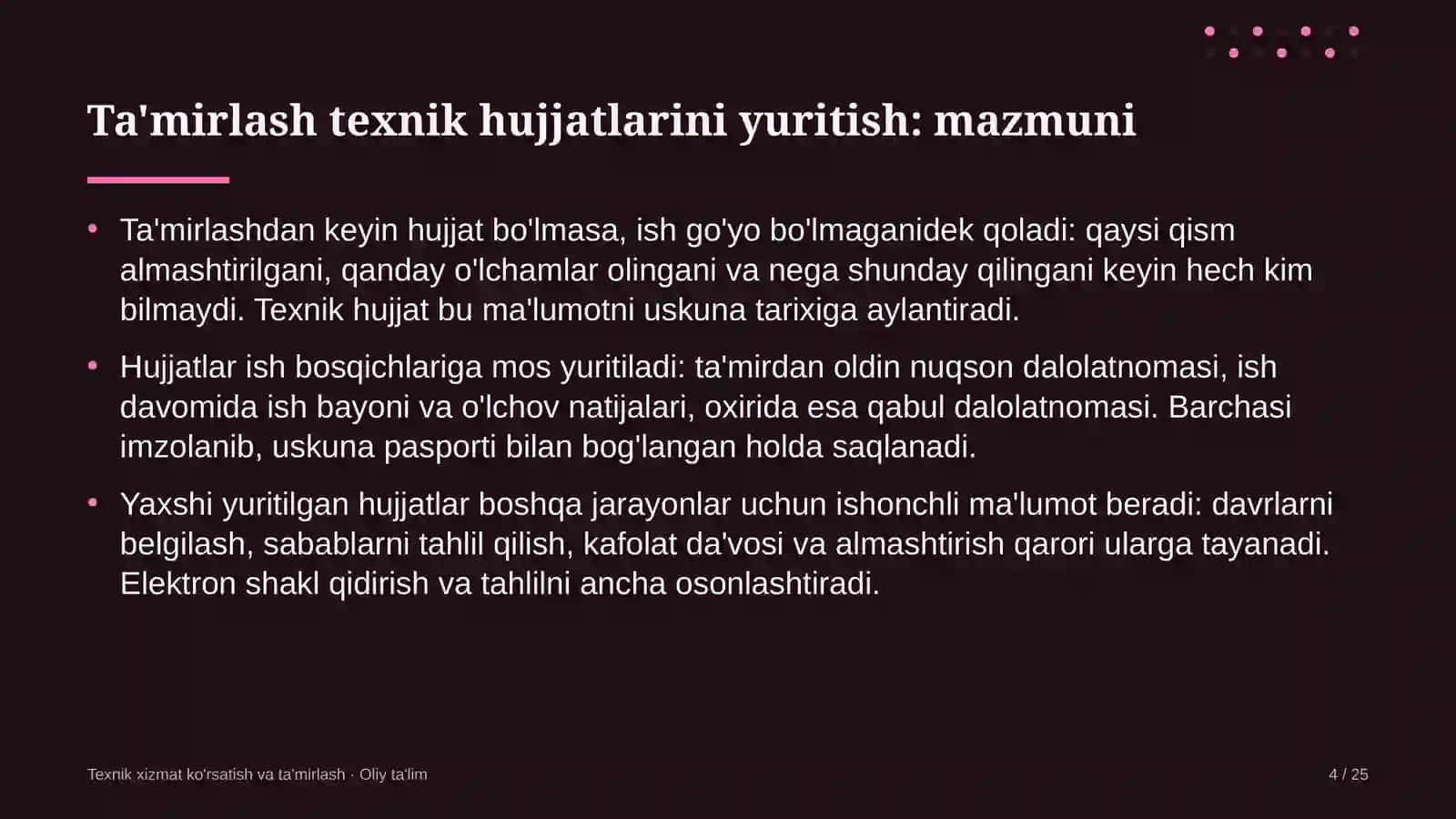 frilans platformalarida ta'mirlash ishlarining texnik hujjatlarini yuritish 6392 4