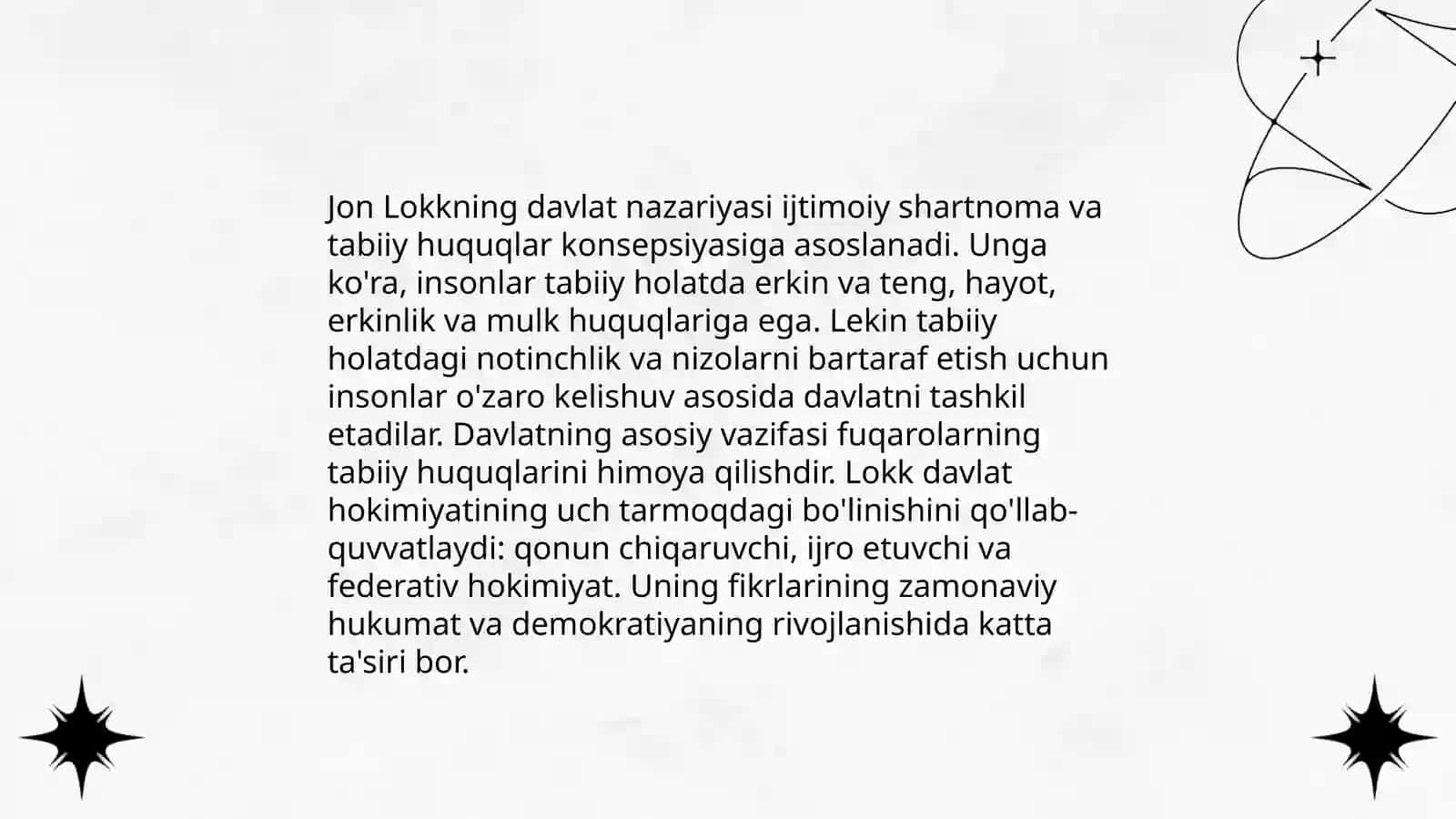 J.Lokk-klassik liberalizm mafkurasining asoschisi 4