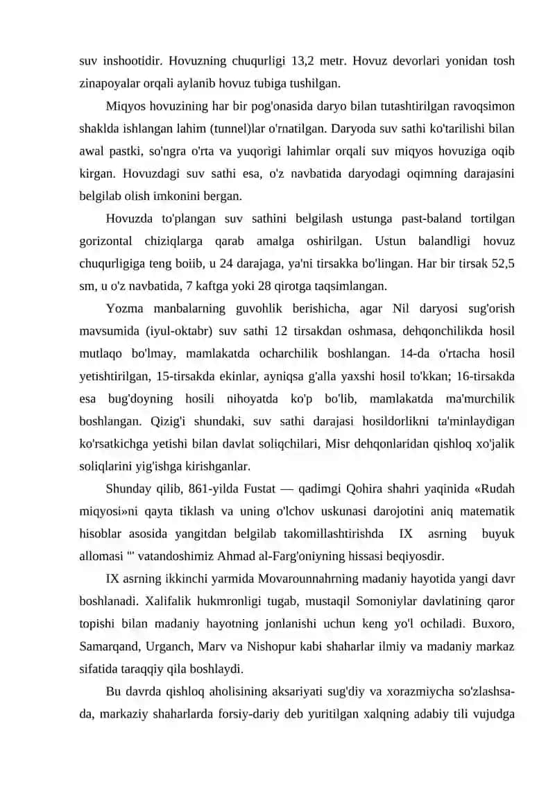IX-XII ASRLARDA MAMLAKATIMIZ HUDUDIDA RO'Y BERGAN MADANIY UYG'ONISH (RENESSANS). BUYUK ALLOMALARNING JAHON SIVILIZATSIYASIGA QO'SHGAN HISSASI 4