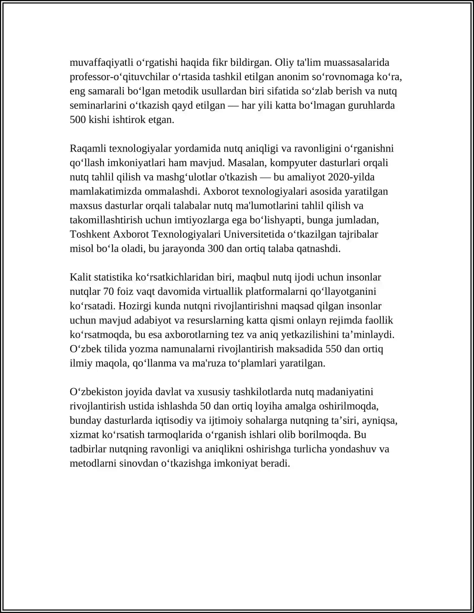 TARBIYACHI NUTQIGA QOYILADIGAN PEDAGOGIK TALABLAR 4