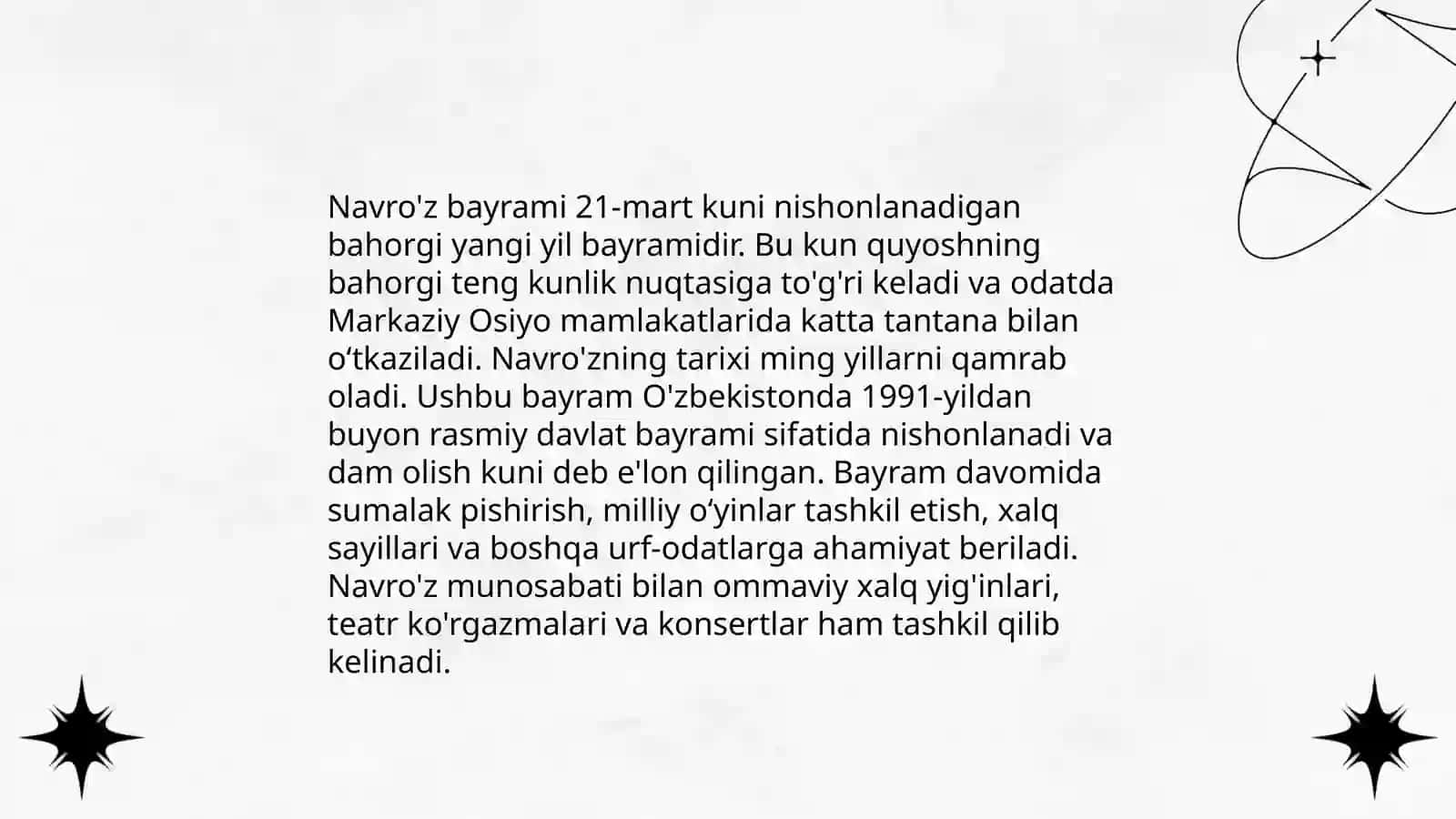 Uzbek national holidays 4
