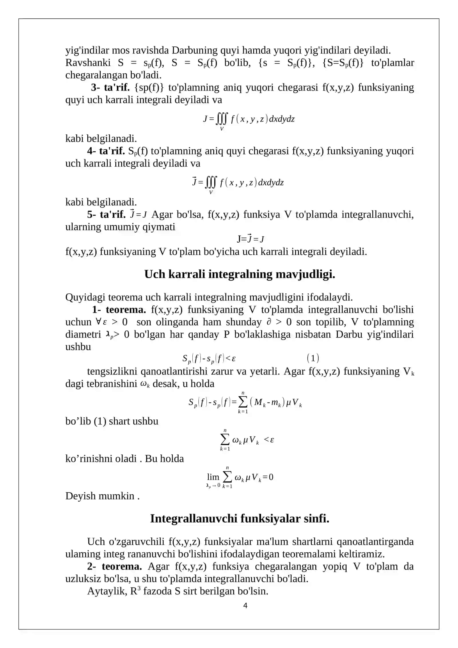 Uch karrali integrallar 4
