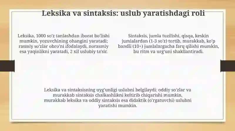 Adabiy uslubning asosiy elementlari 4